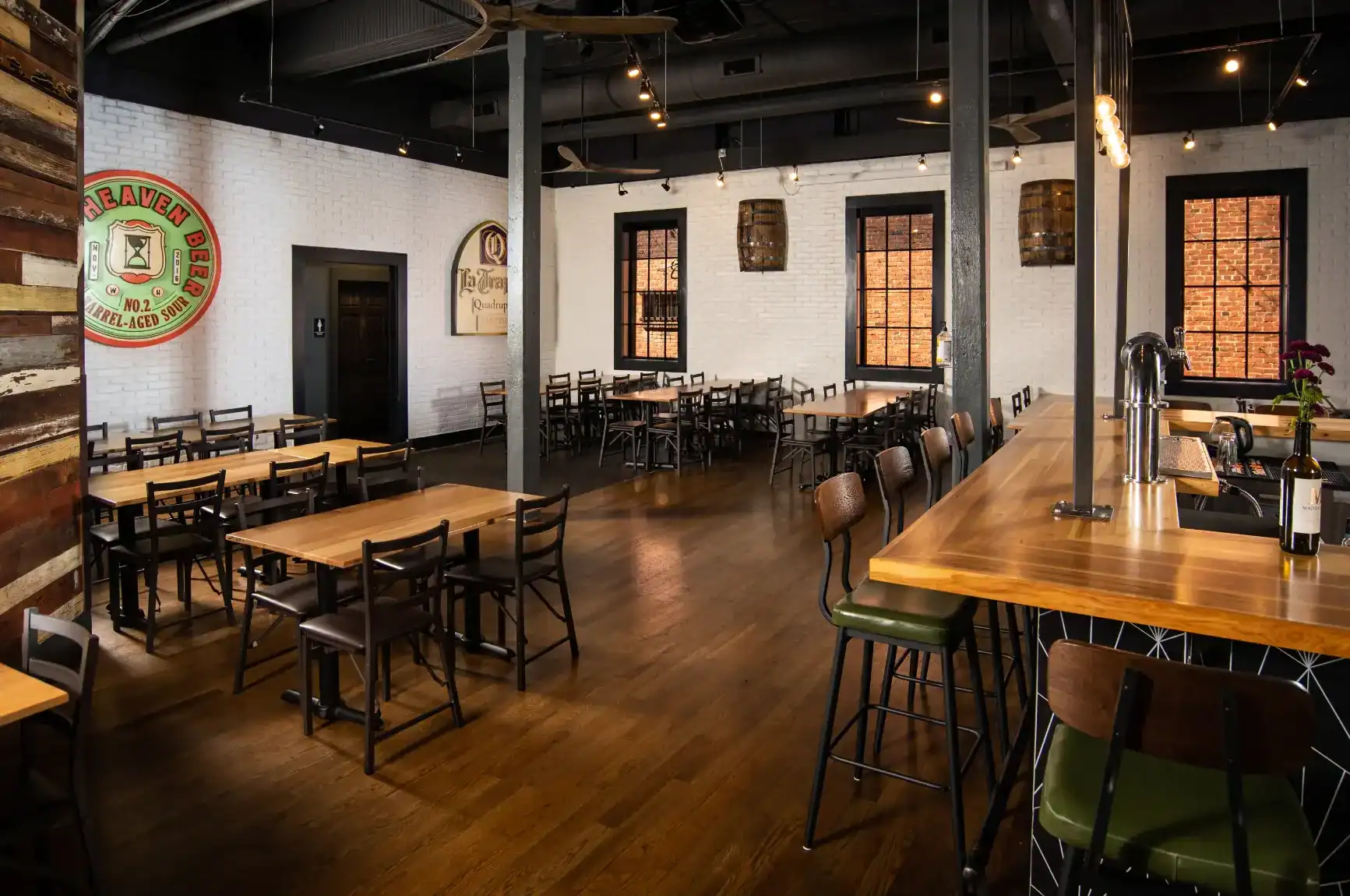 the cask room at trappeze