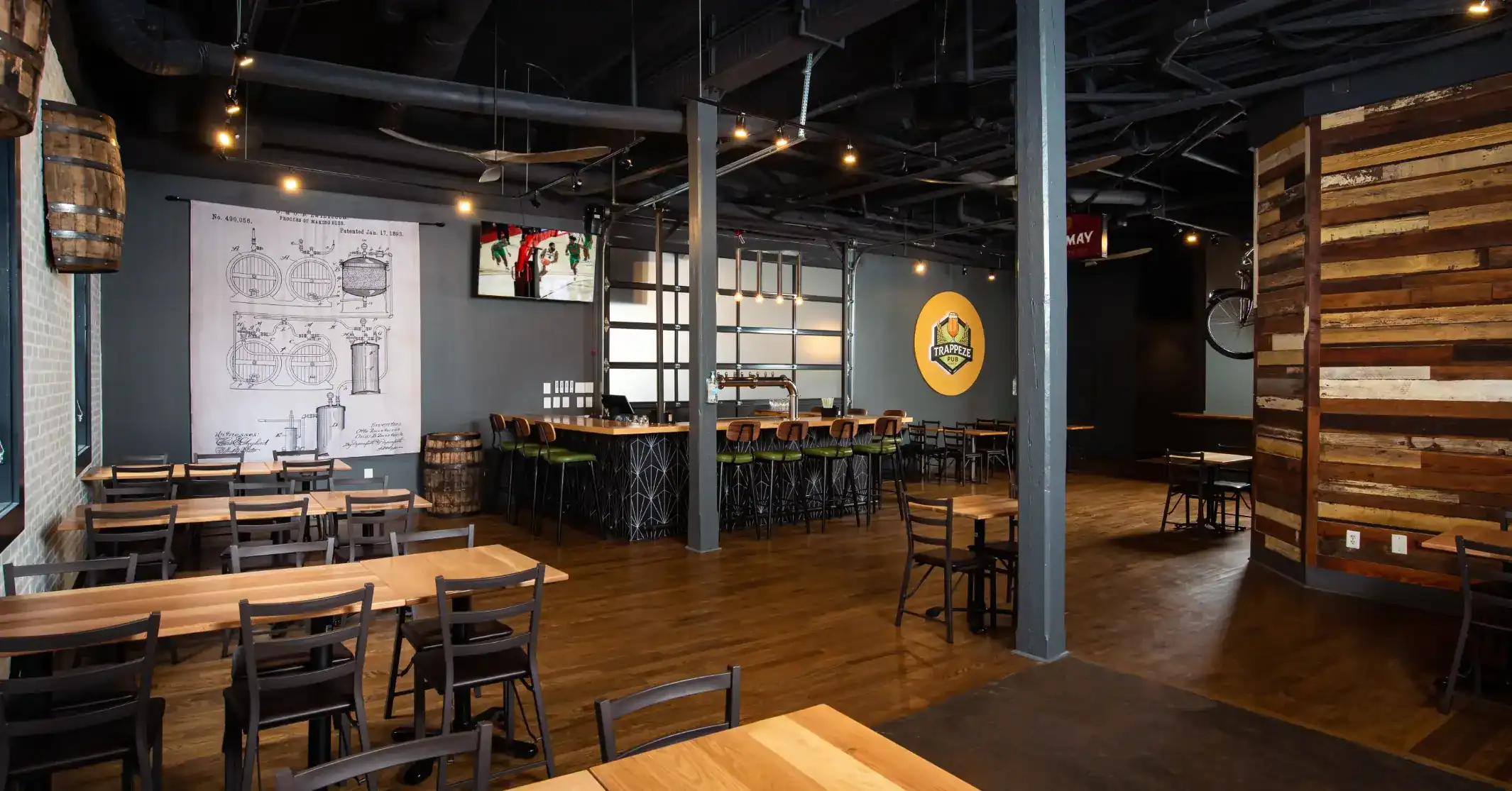 the cask room at trappeze